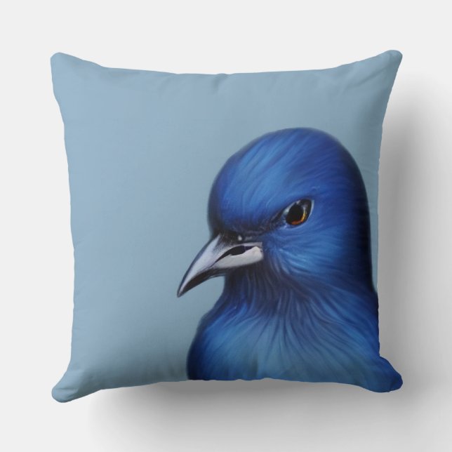 The blue bird cushion (Back)