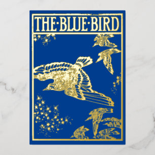 The blue bird -vintage gold