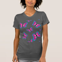 The Blue Border Pink Butterfly Pattern