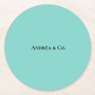 The blue box round paper coaster