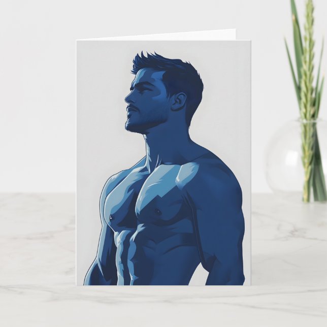 The Blue Boy Gay Greetings Card (Front)