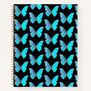 The Blue Butterfly Hardcover Spiral  Notebook