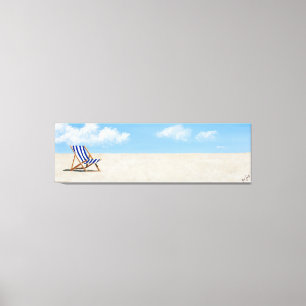 The Blue Chair Canvas Print - by Just Dahl