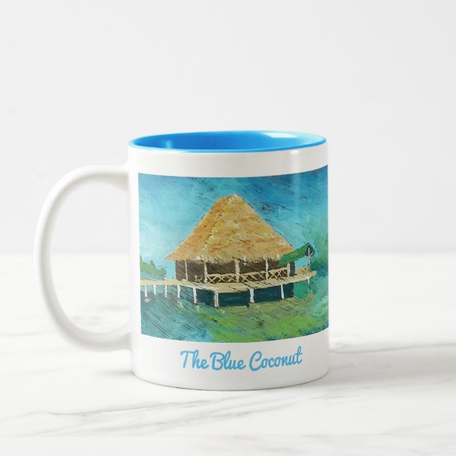 The Blue Coconut - Bocas Del Toro, Panama Mug (Left)