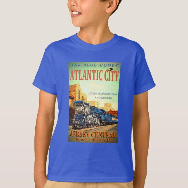 The Blue Comet Train Kids T-Shirt (Front)
