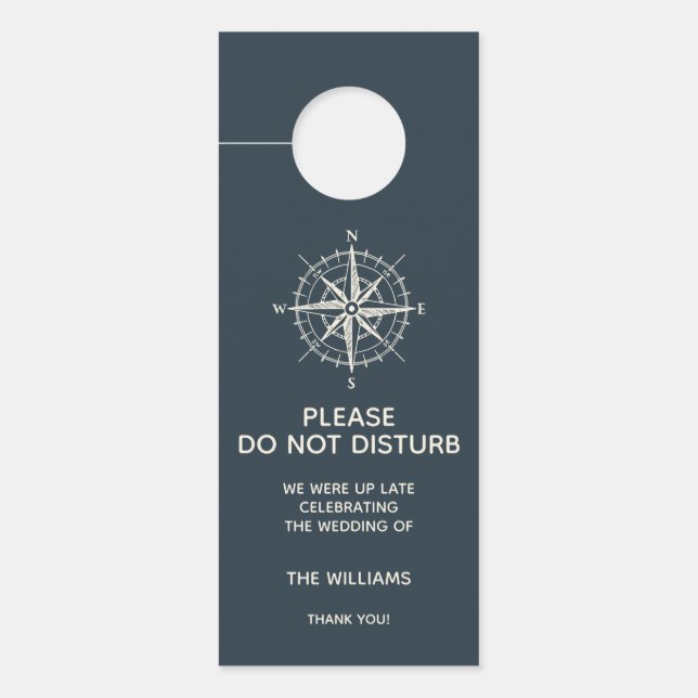 The Blue Compass |  Do not disturb welcome guest w Door Hanger (Front)