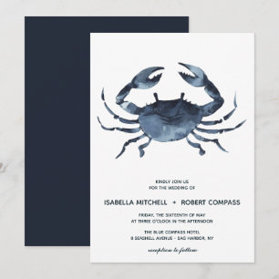 The Blue Crab   Wedding Invitation