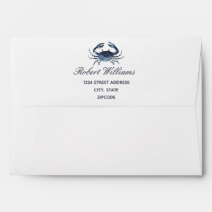 The Blue Crab Wedding Personalised Envelope