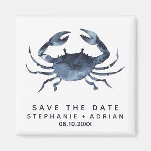 The Blue Crab   Wedding Save the Date Favour Magnet