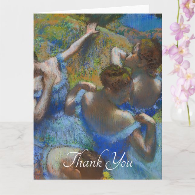 The Blue Dancers, Degas Art  Card (Orchid)