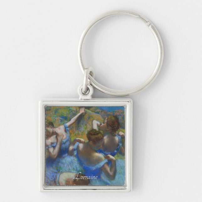 The Blue Dancers, Degas Art  Key Ring (Front)
