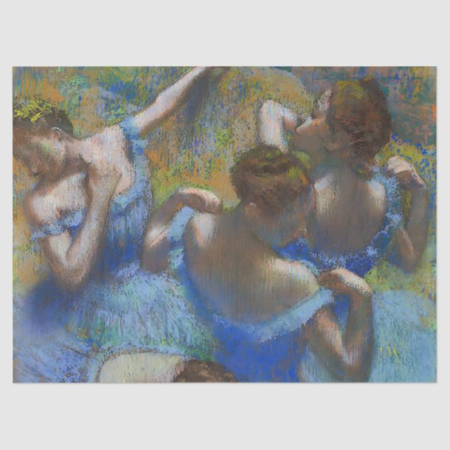 The Blue Dancers, Degas Art  Tissue Paper (Front)