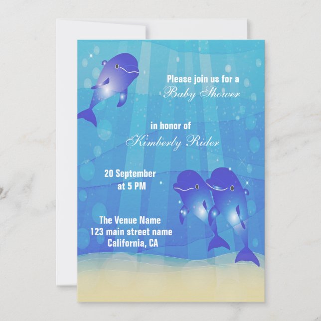 The Blue Dolphin Invitation (Front)