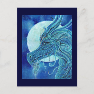 The Blue Dragon fantasy by Renee Lavoie Postcard
