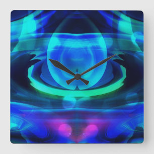 The Blue Flame Sparkle Abstract Wall Clock
