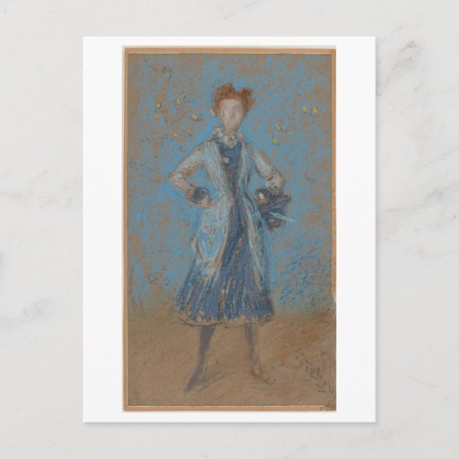 "The Blue Girl" by James McNeill Whistler Postcard (Front)