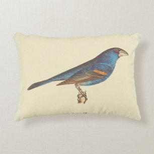 The Blue Grosbeak, James De Kay's New York Birds Decorative Cushion