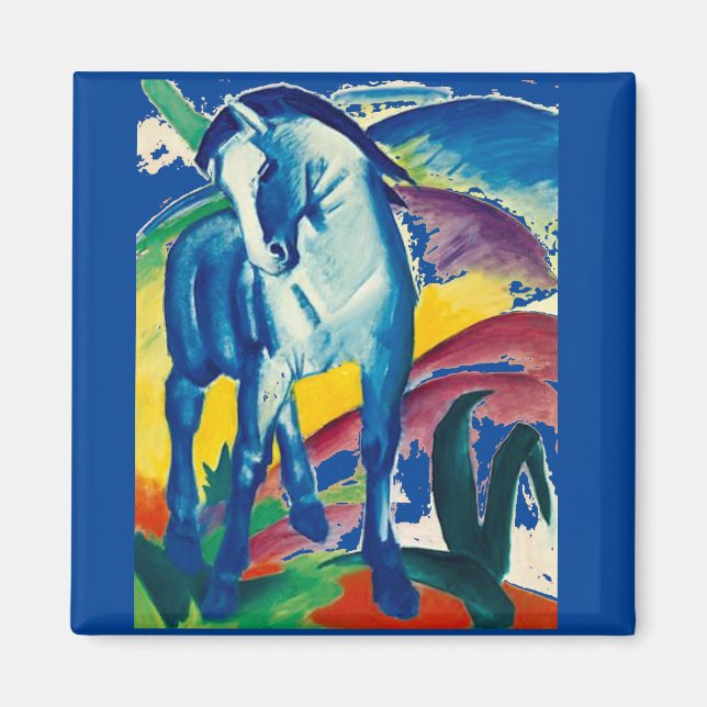 The Blue Horse by Franz Marc Magnet (Front)