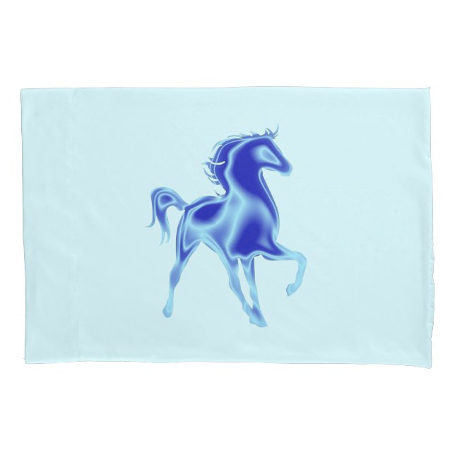 The Blue Horse - Choose Your Colour Pillowcase (Front)
