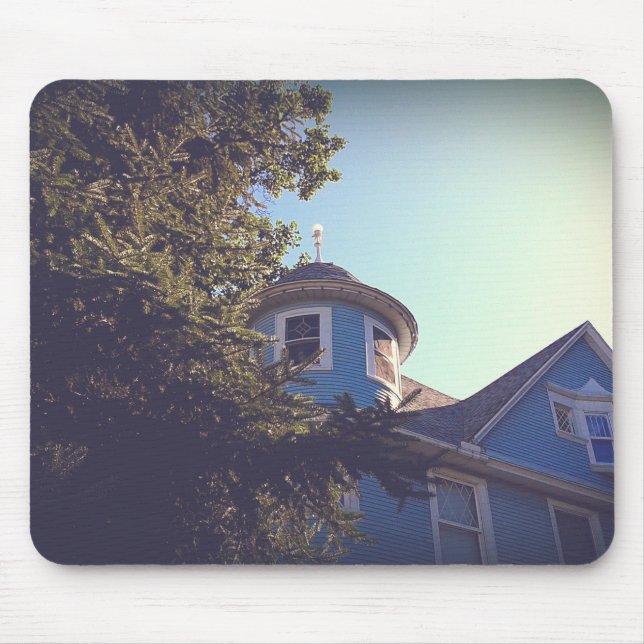 The Blue House Mouse Mat (Front)