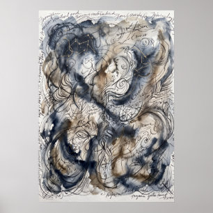 The Blue Ink Messenger Spirit Art Poster