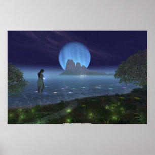 The Blue Jewel, by Steven Vincent Johnson Poster