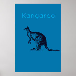 The Blue Kangaroo Modern Wall Art