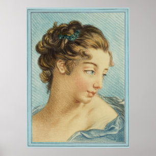 The Blue Lady by Louis-Marin Bonnet Poster