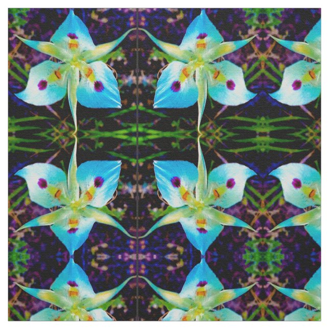 The Blue Lily Dancers Fabric (Swatch)