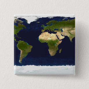 The Blue Marble 15 Cm Square Badge