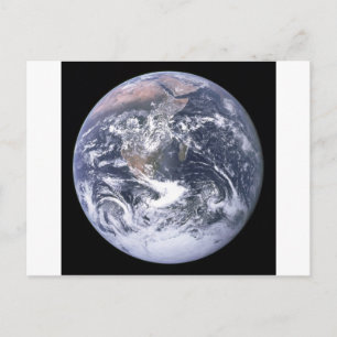 "The Blue Marble" Earth seem from Apollo 17 Postcard