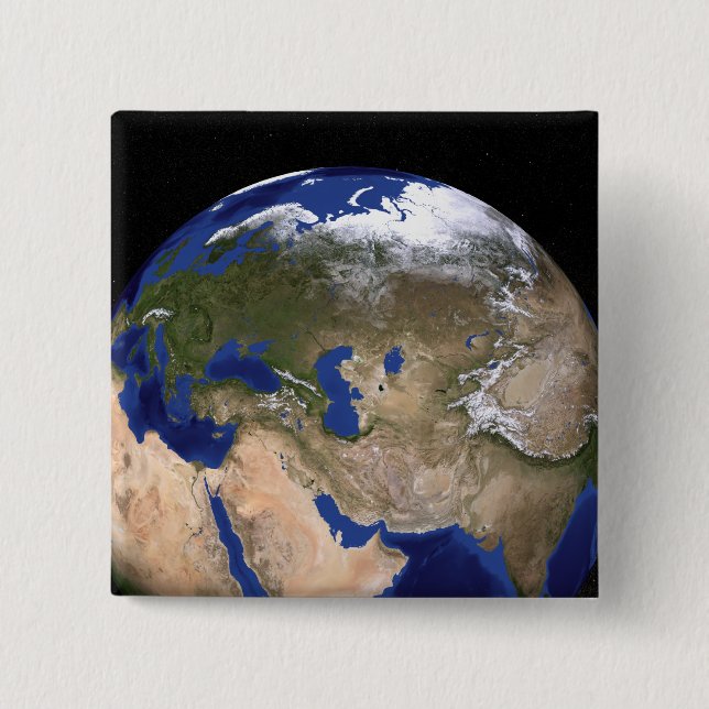 The Blue Marble Next Generation Earth 15 Cm Square Badge (Front)