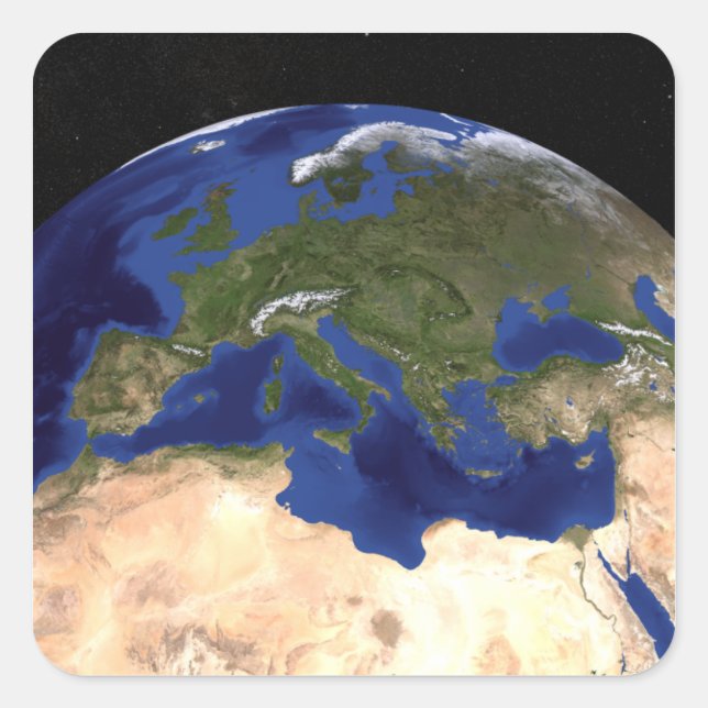 The Blue Marble Next Generation Earth 7 Square Sticker (Front)