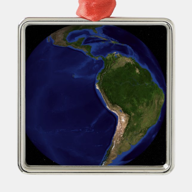 The Blue Marble Next Generation Earth 8 Metal Tree Decoration (Front)