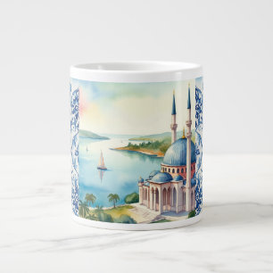 The Blue Mosque in Istanbul Turkey, Turkish, Turke Large Coffee Mug