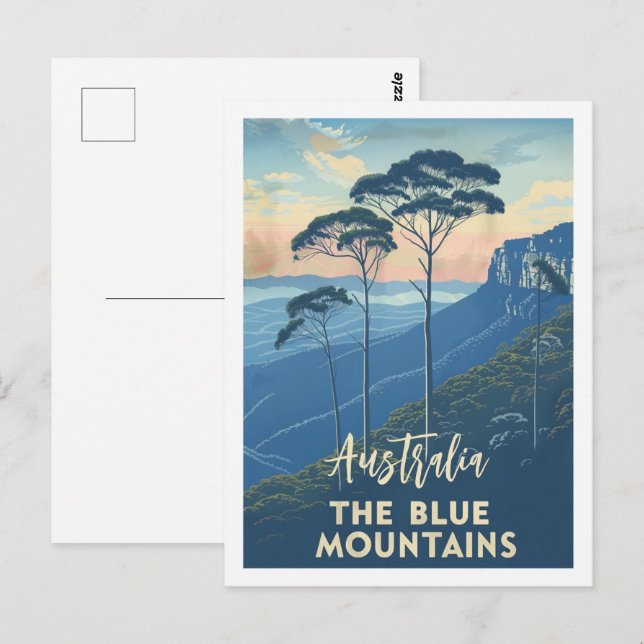 The Blue Mountains Australia Vintage Travel Place Postcard (Front/Back)