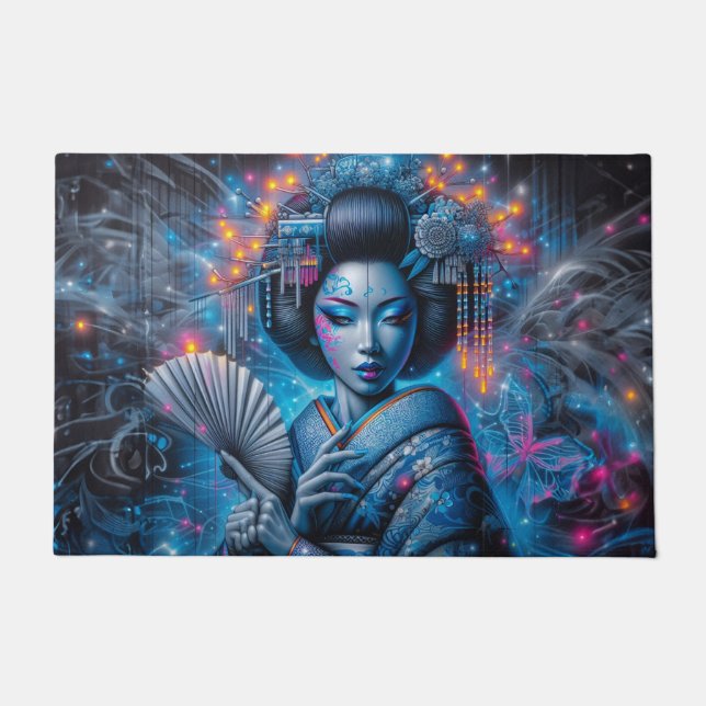The Blue Nights Geisha Doormat (Front)