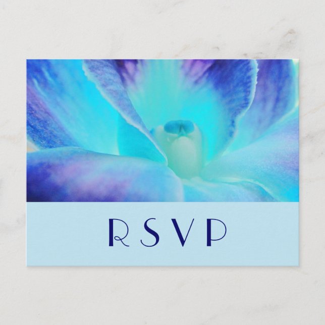 The Blue Orchid RSVP Postcard (Front)