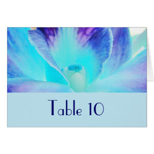 The Blue Orchid Wedding Table Card