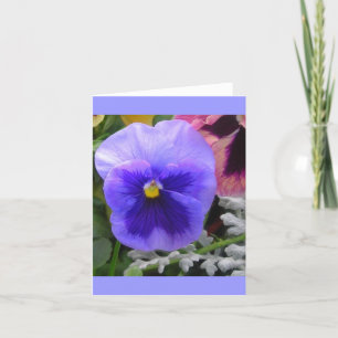 The Blue Pansy Card