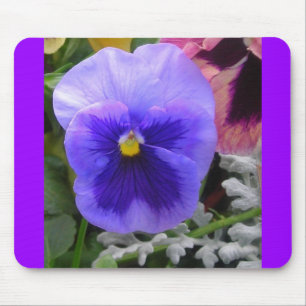 The Blue Pansy Mouse Mat
