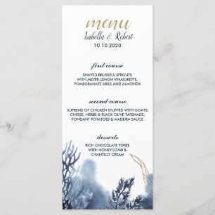 The Blue Reef   Nautical Wedding Menu