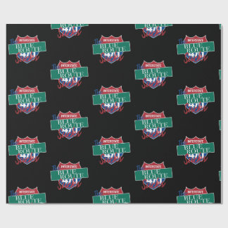 The Blue Route Sucks funny Delco driver design 476 Wrapping Paper