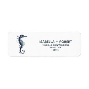 The Blue Seahorse   Nautical Maritime Wedding