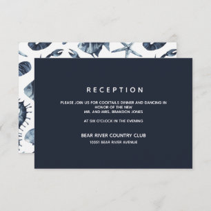The Blue Seahorse Wedding Reception Enclosure Invitation