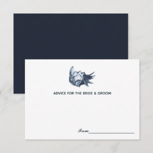 The Blue Seashell   Wedding Wedding Advice Cards