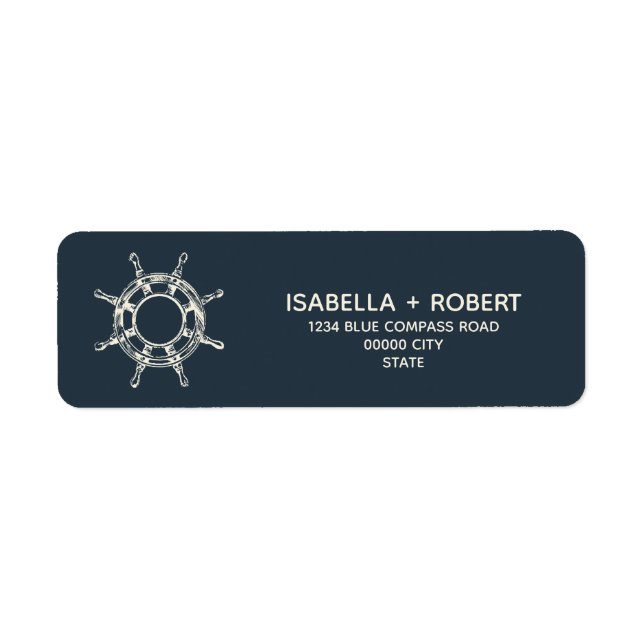 The Blue ship's wheel | Nautical Rose of the winds (Front)