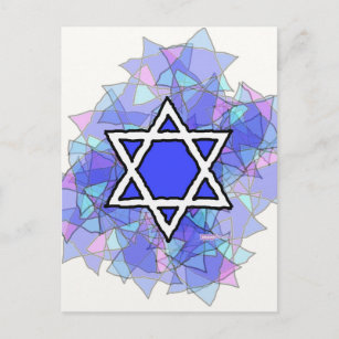 The Blue Star of David. Postcard