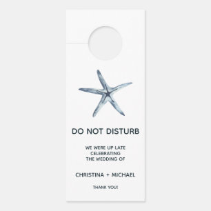 The Blue Starfish Wedding Guest Door Hanger