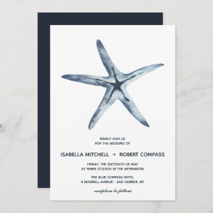 The Blue Starfish Wedding Invitation